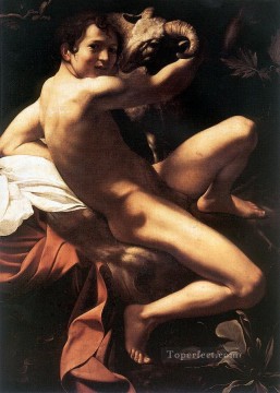 Caravaggio Painting - St John the Baptist Youth with Ram Baroque Caravaggio